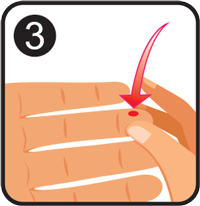 Step 3, Let blood sample form